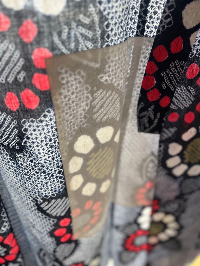 有松絞り 浴衣 粋 美品 濃紺 藍色 夏着物