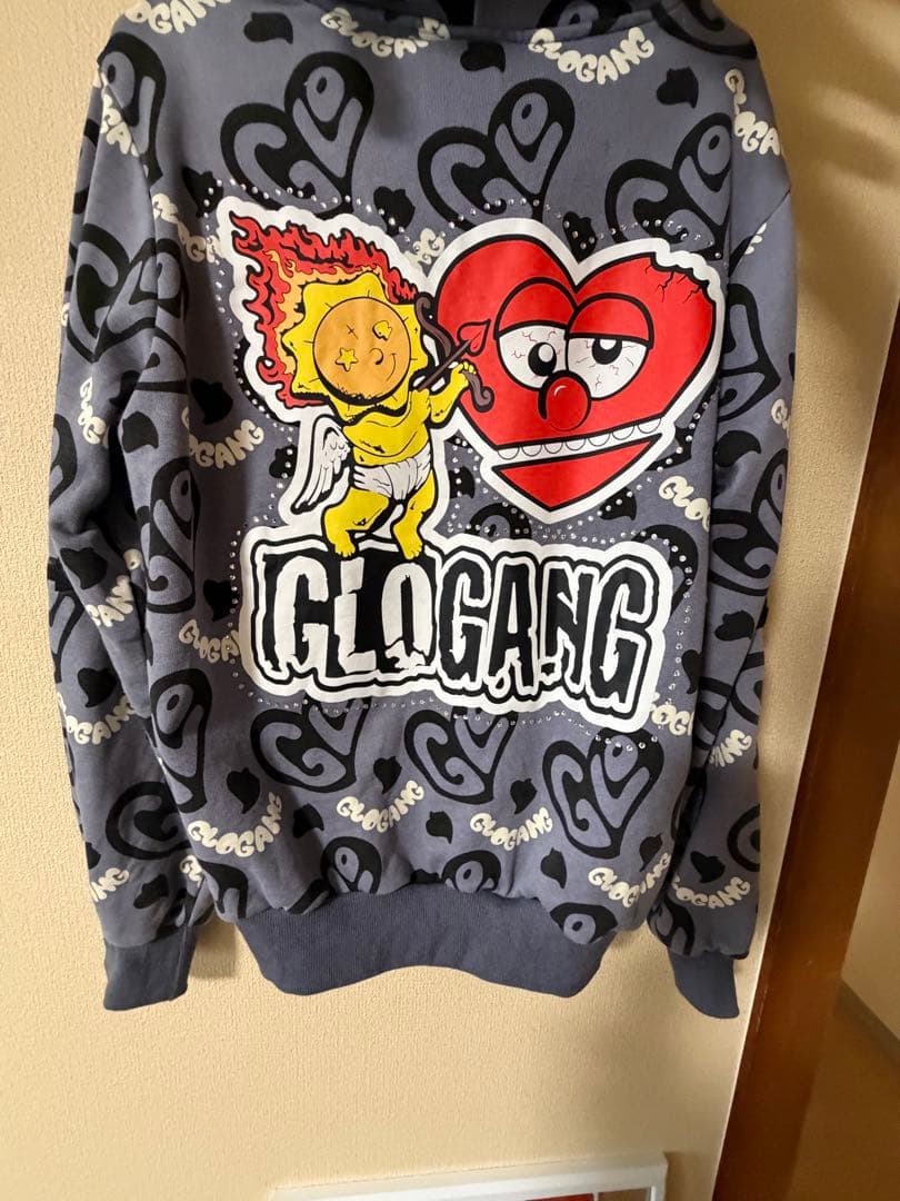 Glo Gang グローギャング　フルジップパーカー グレー　S