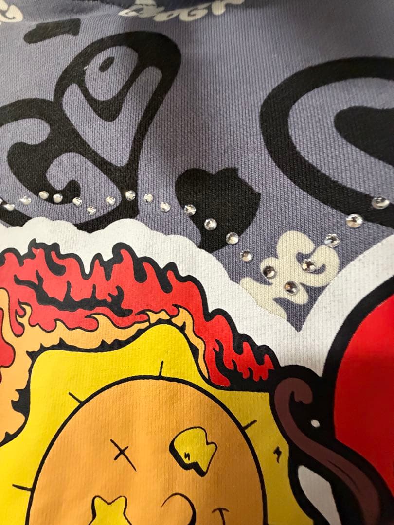 Glo Gang グローギャング　フルジップパーカー グレー　S