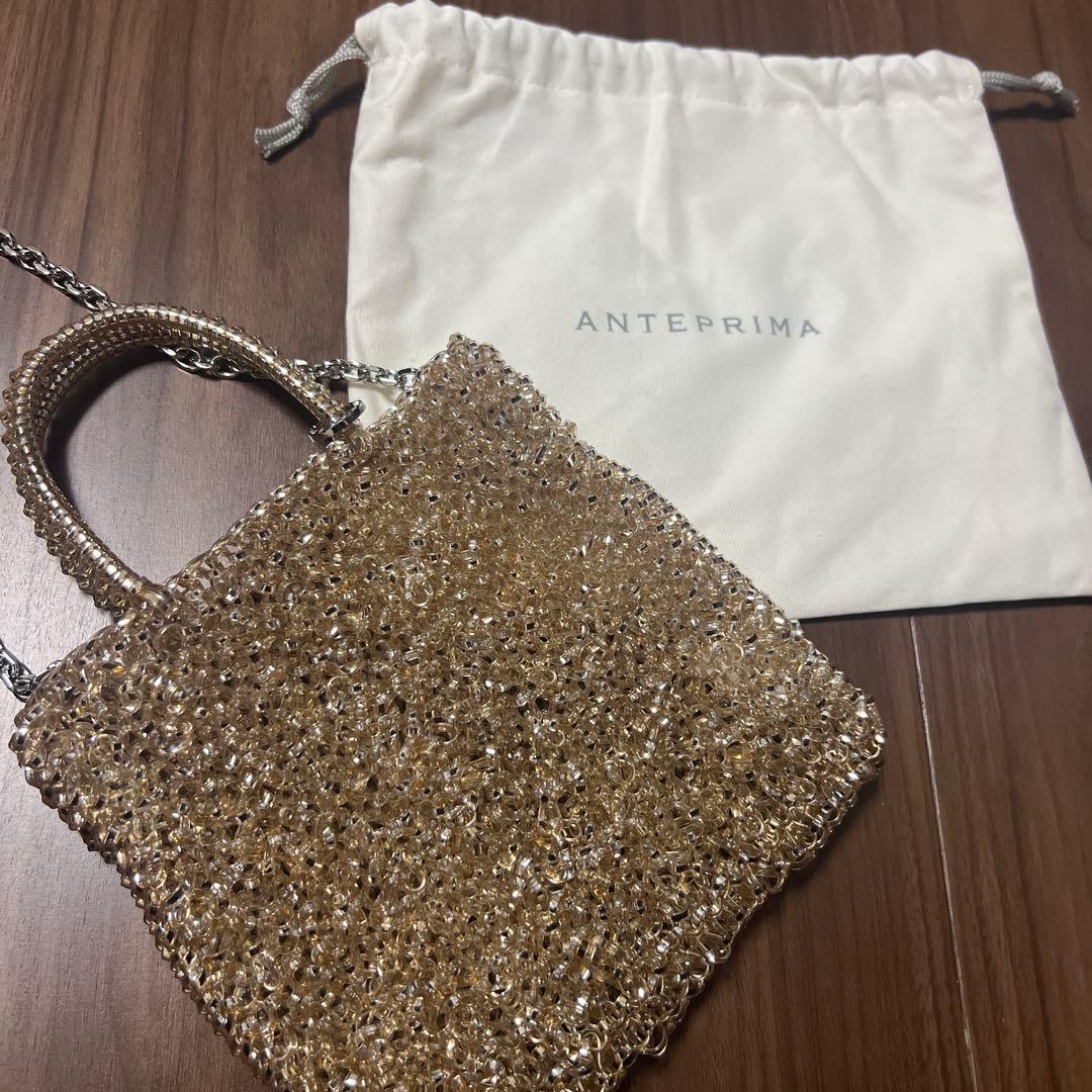 美品⭐︎ANTERIMA ゴールドワイヤーバッグ