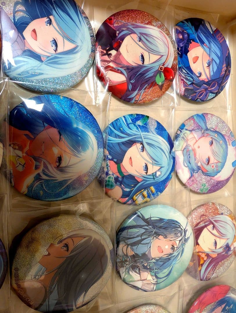 【全て絵柄違い】プロセカ 日野森雫 缶バッジ グリ缶 24個