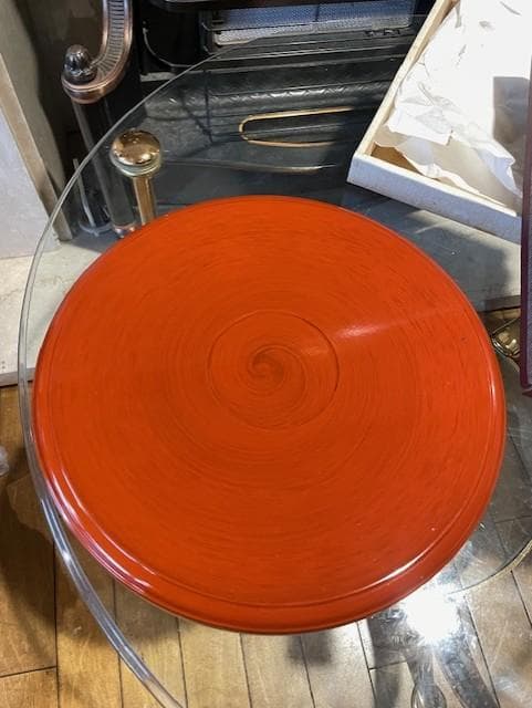 うるし屋 赤色 漆製 膳 もみじ模様