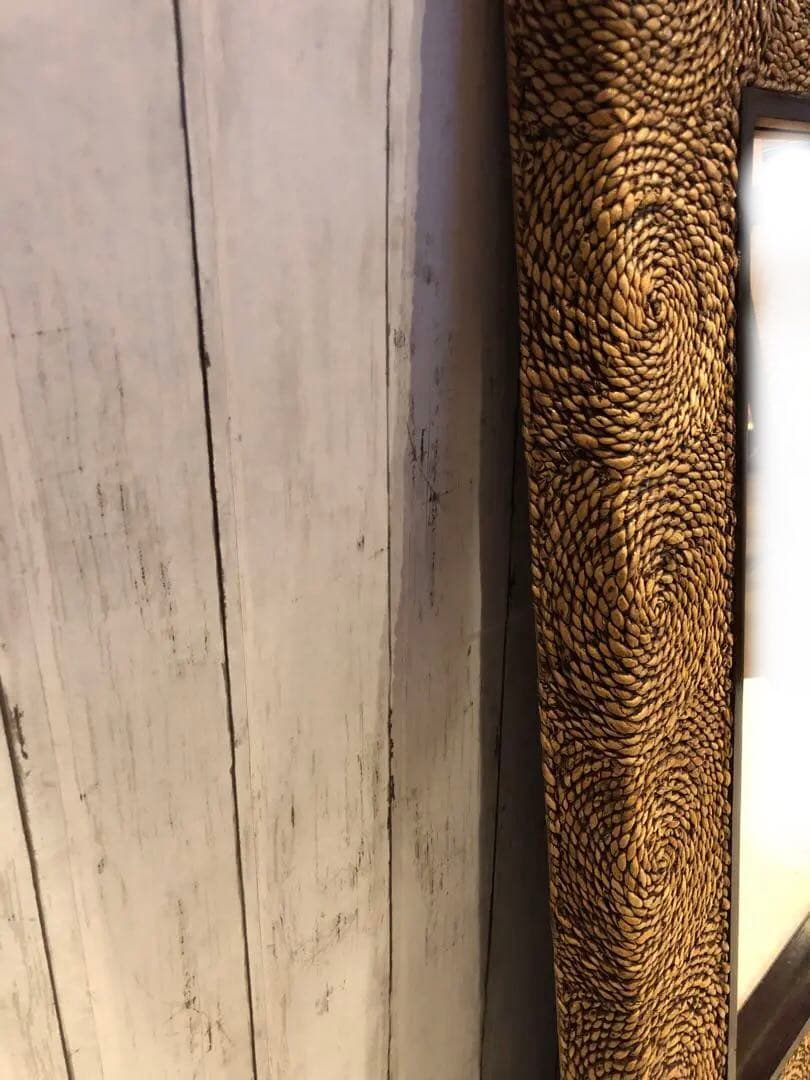 ウォーターヒヤシンス　額縁風インテリアミラー