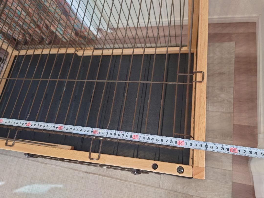 リッチェル木製スライドペットサークル ワイド 小～中型犬用【ナチュラル】屋根付き