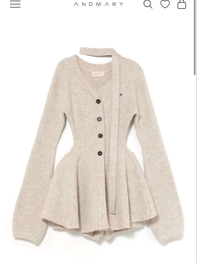 andmary Dahlia tunic set up ベージュ②