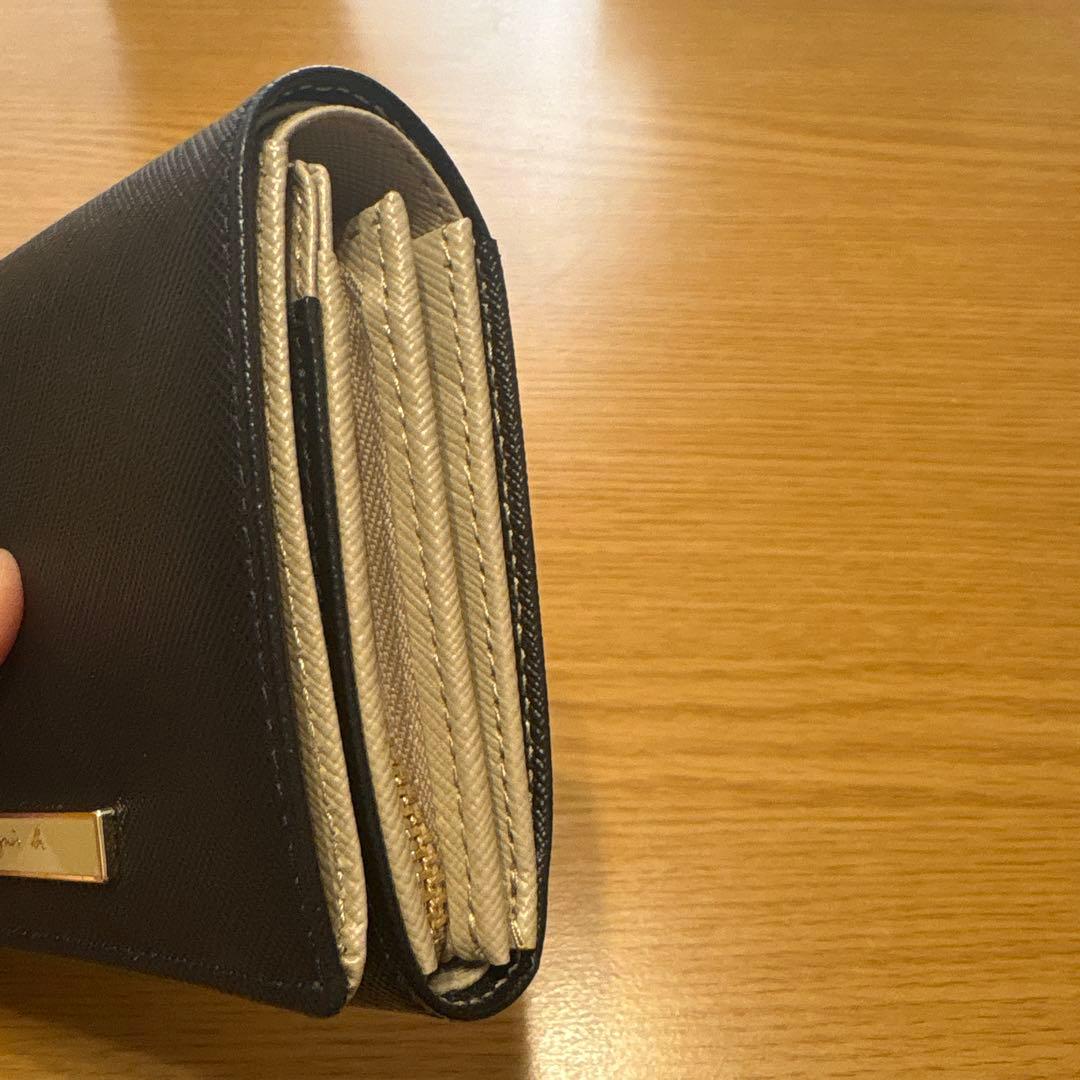 アニエスベー財布　二つ折り財布　ブラック