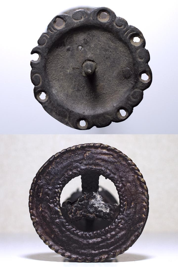 江戸時代(天明年間) 別府細工 縄目燭台