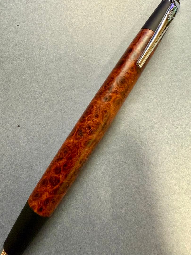 野原工芸　特上花梨瘤　新型シャープペンシル（シルバー金具）