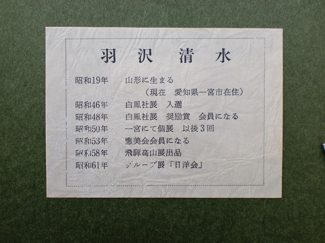 【送料無料】★ 油彩画 洋画 (油絵額縁付きで納品対応可) 羽沢 清水 /001