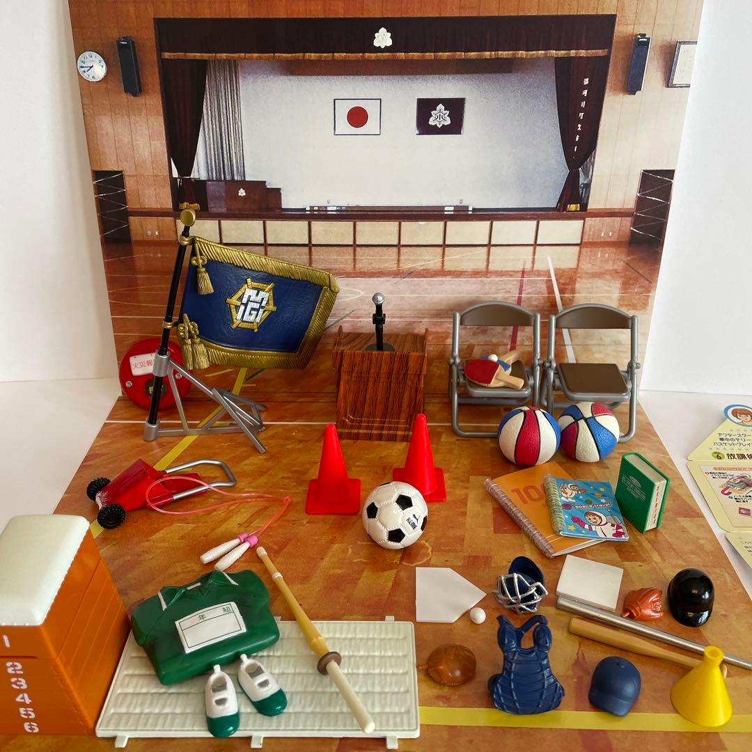 リーメント ぷちサンプル ミニチュア●学校 体育館 バスケ 野球サッカー●背景付