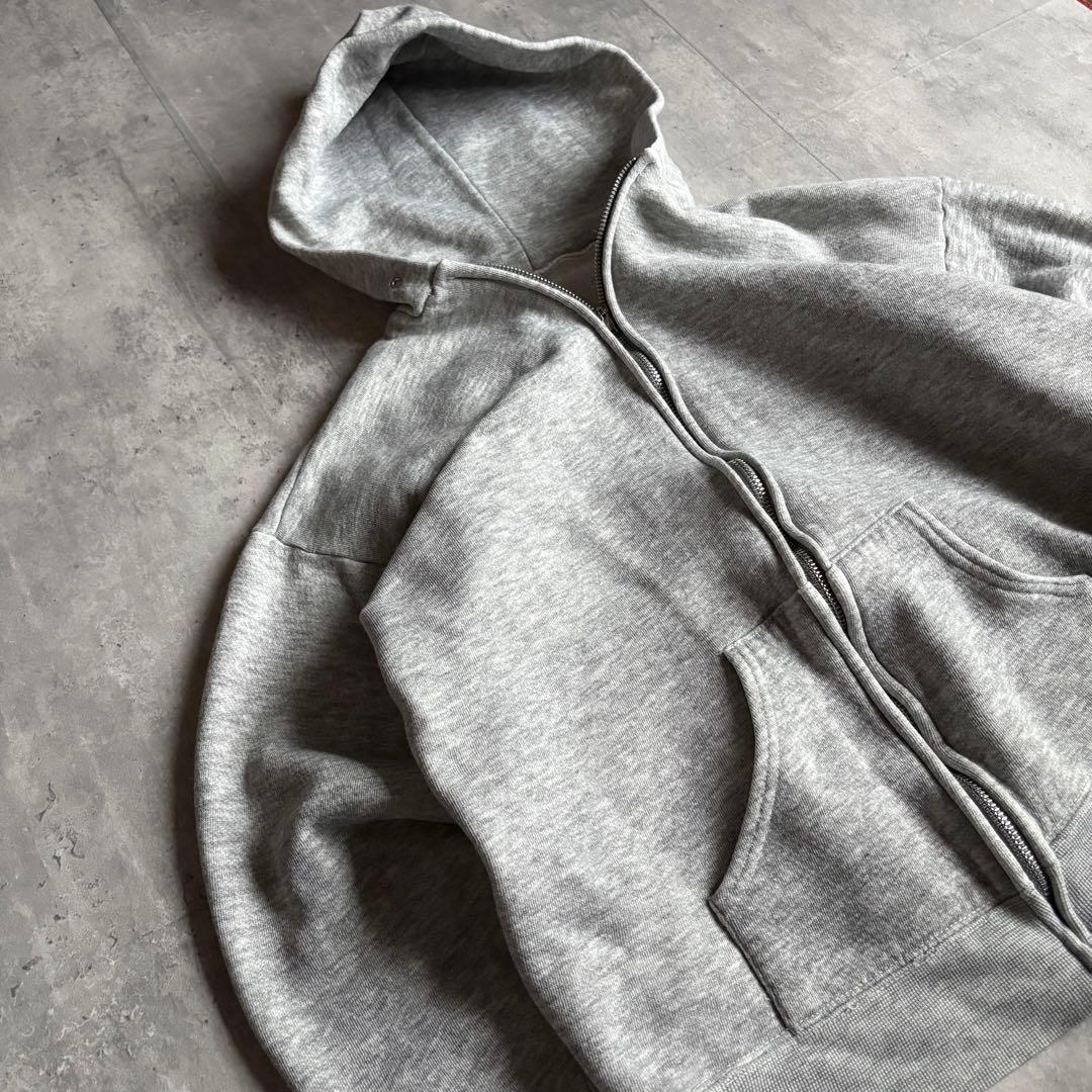 【70-80s vintage】ジップパーカー　短丈　片爪 アルミYKK 霜降り