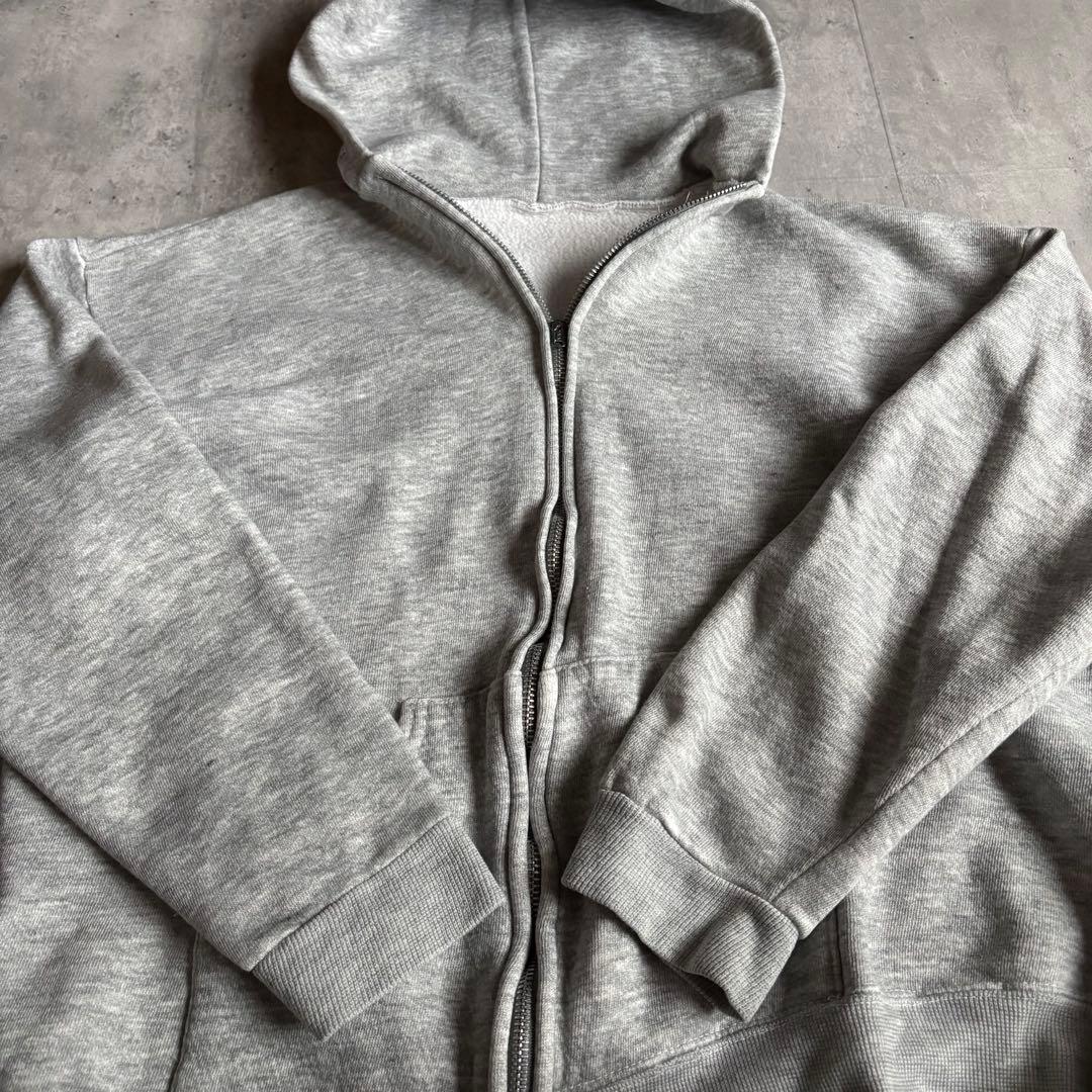 【70-80s vintage】ジップパーカー　短丈　片爪 アルミYKK 霜降り