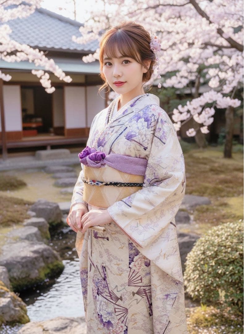 純金箔西陣織帯付き　美品　やまと誂製正絹振袖フルセット　成人式　牡丹