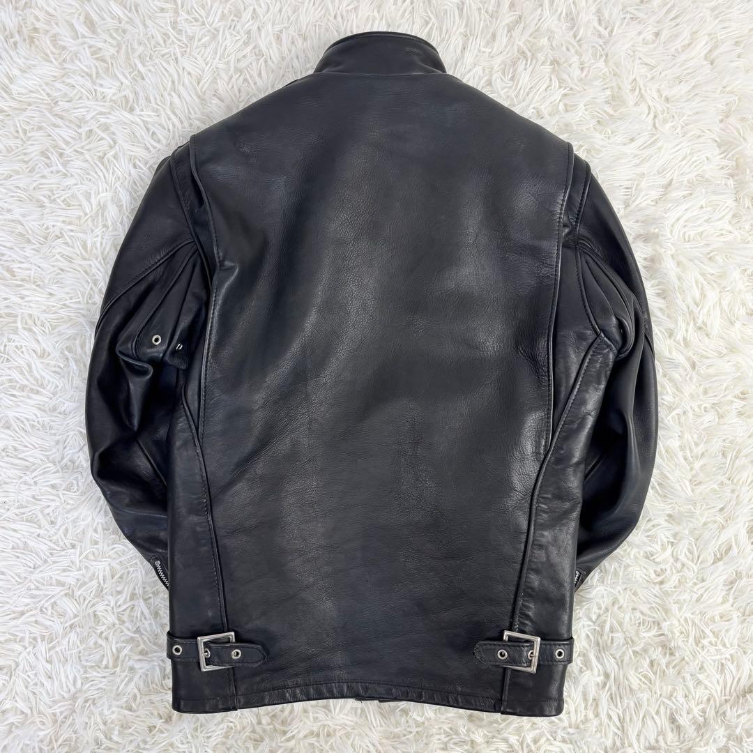 ショット 641 ライナー付 レザー シングルライダースジャケット 黒 USA製