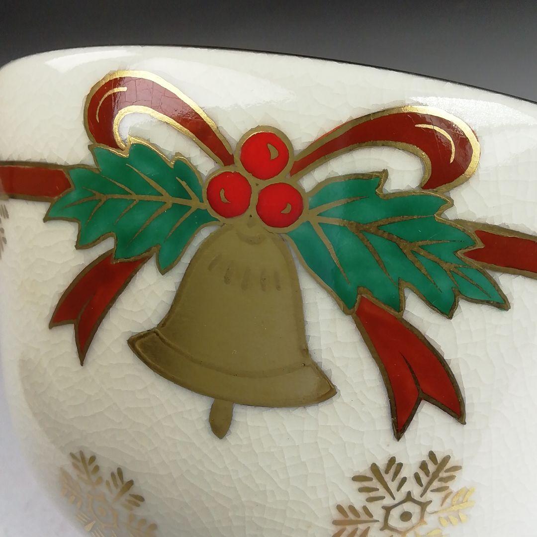 Ｔ９１４　茶碗　『クリスマス』『森里陶楽 造』　共箱　抹茶碗　茶道具