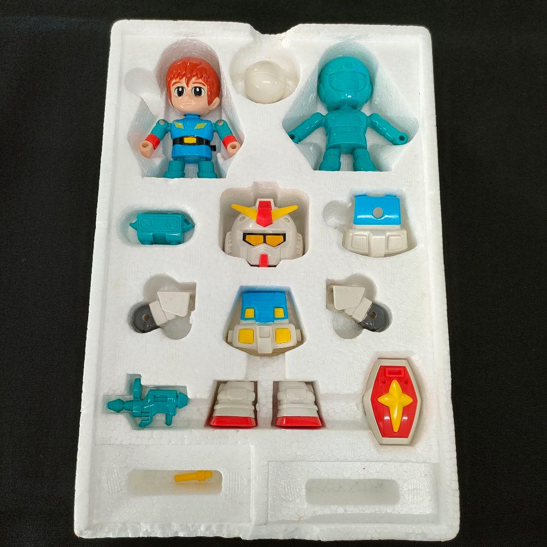 バンダイ　ガンダムクロス①　RX-78　アムロ　1988年日本製　※欠けあり中古