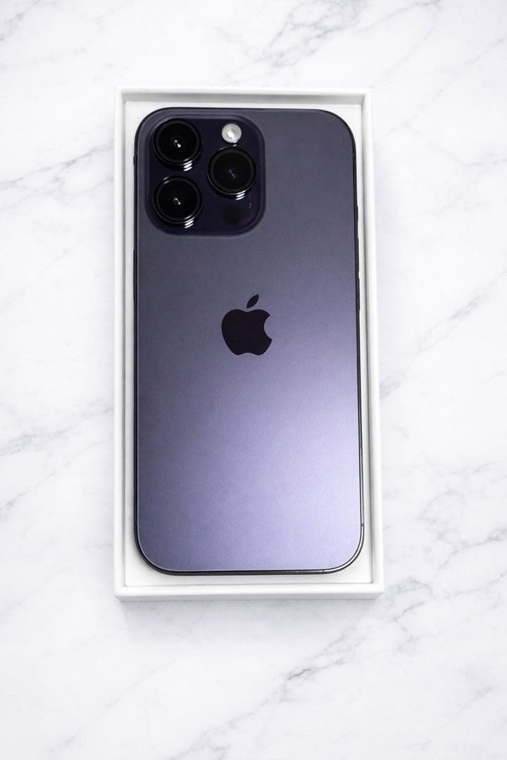【美品】Apple iPhone 14 Pro ディープパープル 256GB