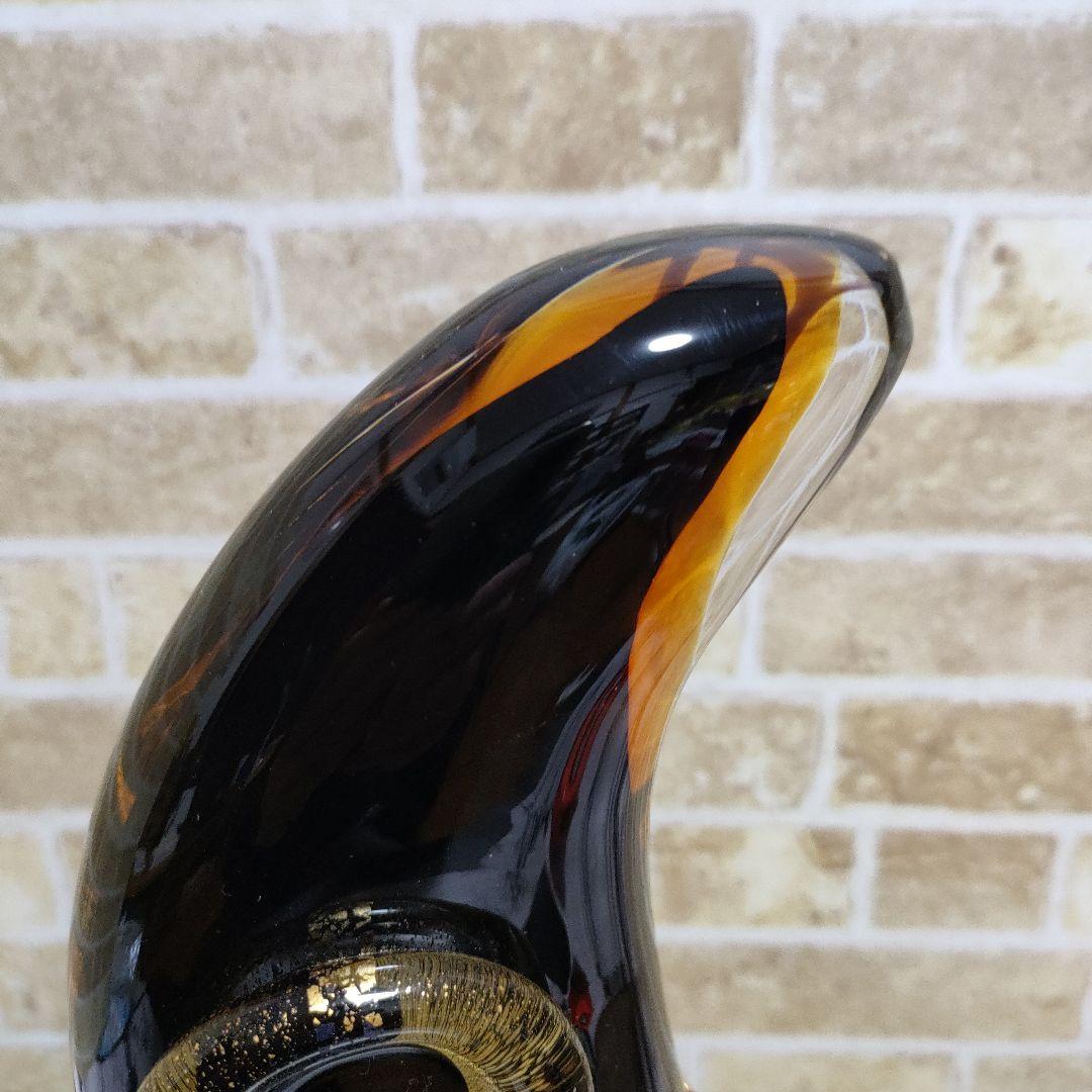 マルティグラス 硝子工芸 飾り兜 加藤清正風 金箔入り 杉岡良紀作