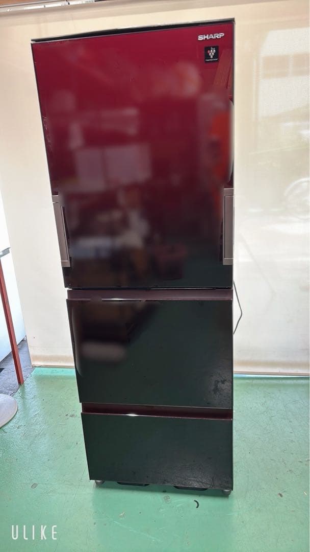 【中古】大阪引取限定 SHARP 356㍑3ドア両開き冷蔵庫 即買い❌