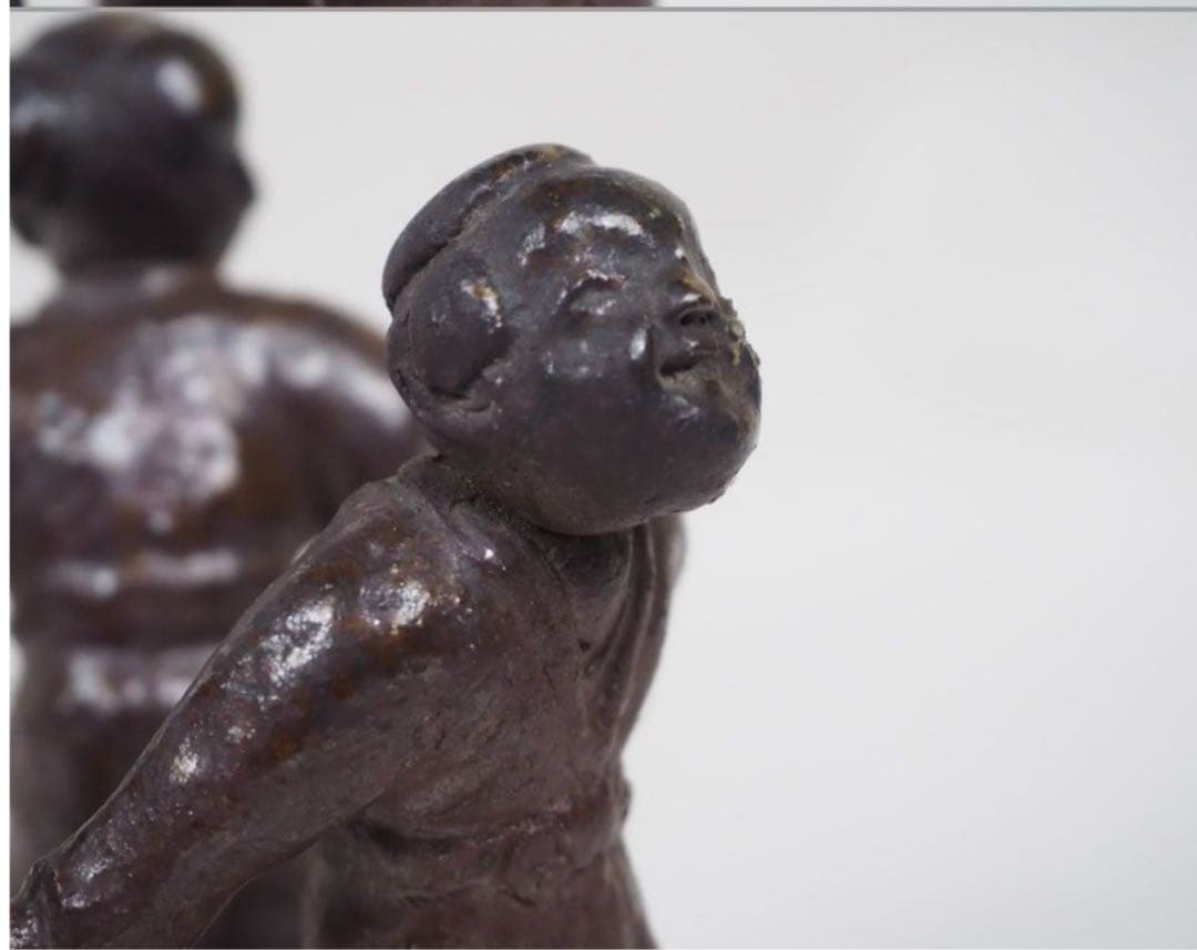 送料無料　時代物　備前焼　極上品唐子蓋置　茶道具　検/楽山紫砂九谷備前萩焼常滑