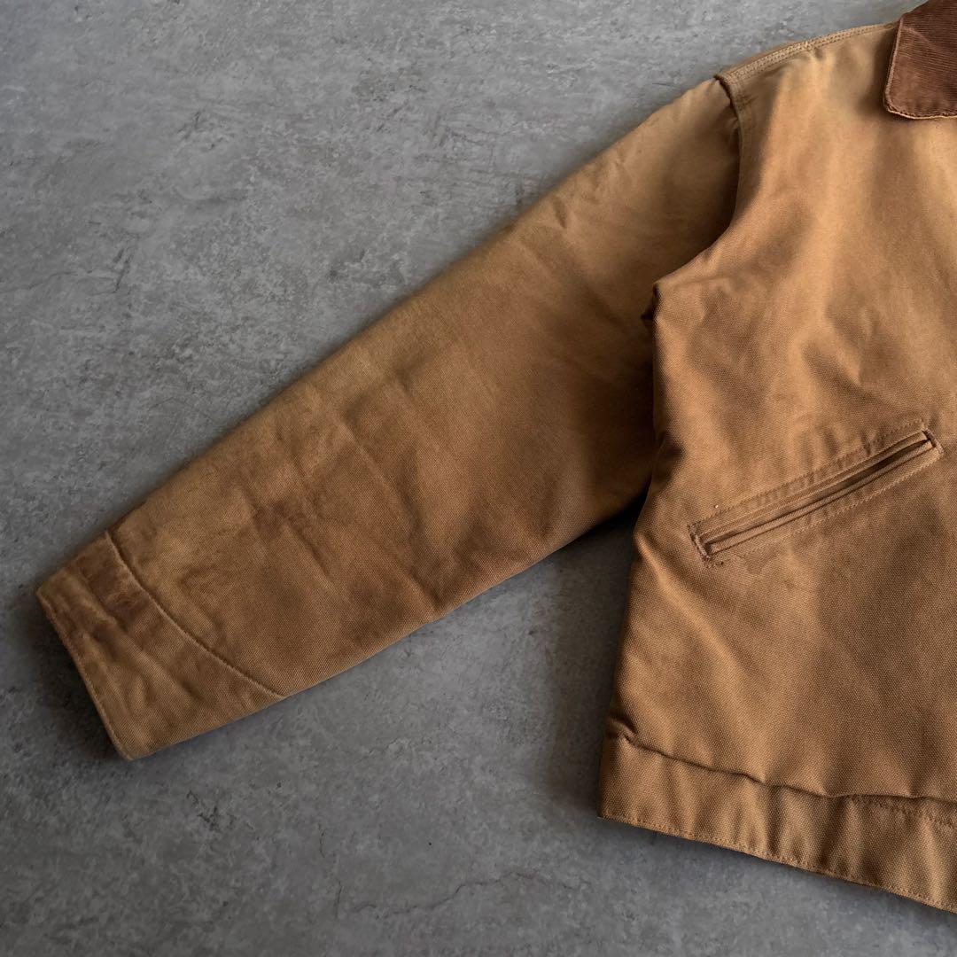 90's■USA製■carhartt【44】デトロイトジャケット ブラウン 短丈