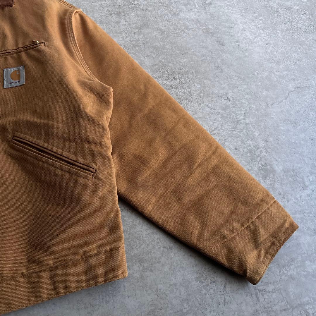 90's■USA製■carhartt【44】デトロイトジャケット ブラウン 短丈