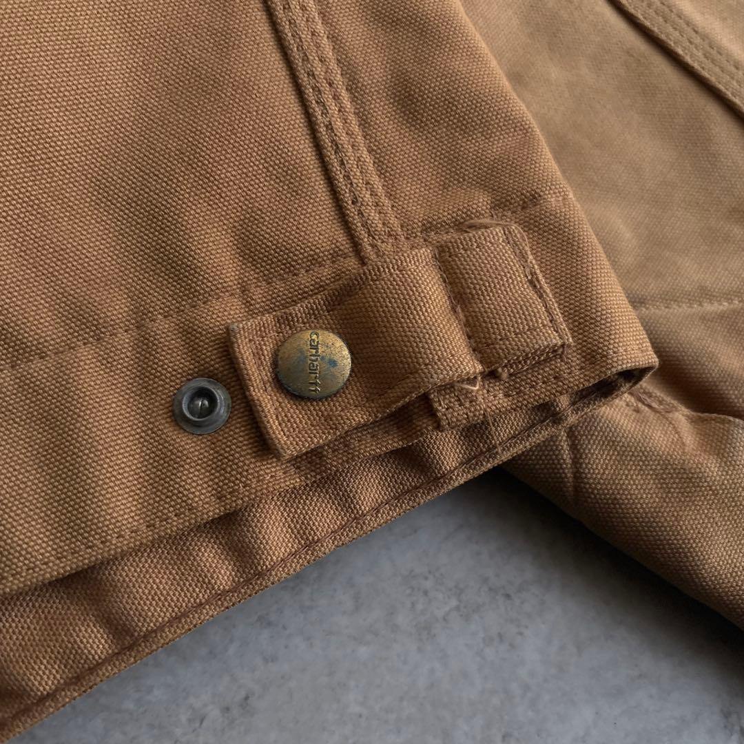 90's■USA製■carhartt【44】デトロイトジャケット ブラウン 短丈