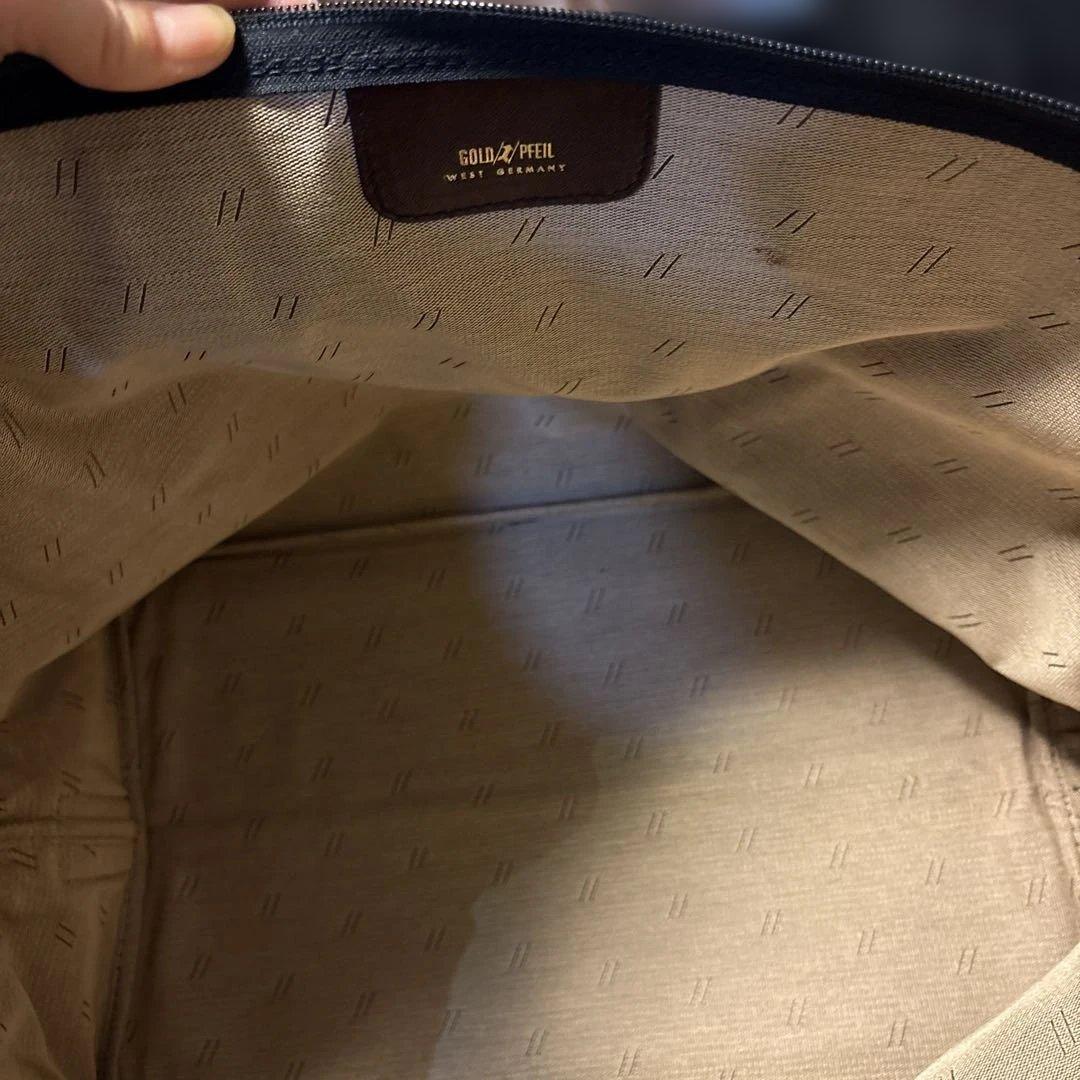 GOLD PFEILダークブラウン レザー バッグ 大容量