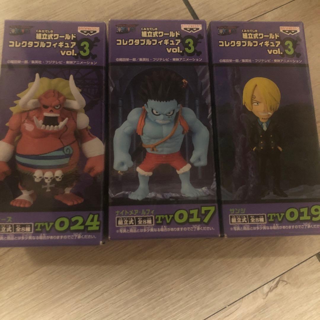 ワンピースワールドコレクタブルフィギュアVOL３　3種　オーズ　サンジ　ルフィ