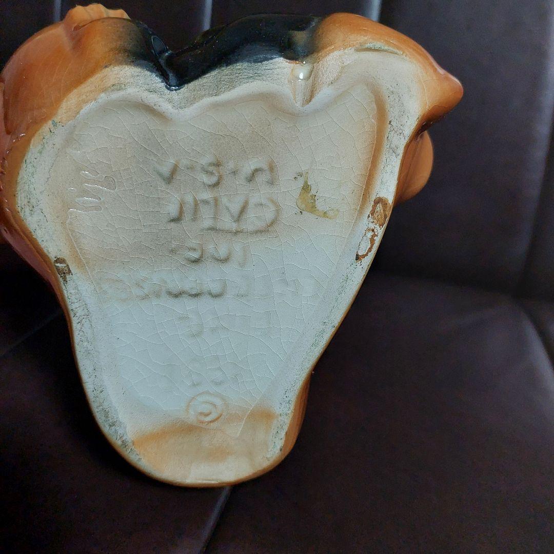 ヴィンテージ　陶器小物入れ　リス