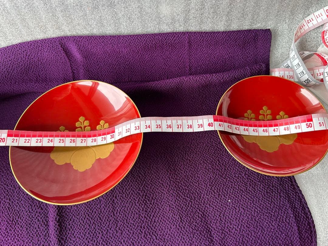 五.七桐紋蒔絵杯　朱盃漆器金蒔絵　宮内省御用品金銀木盃賞牌