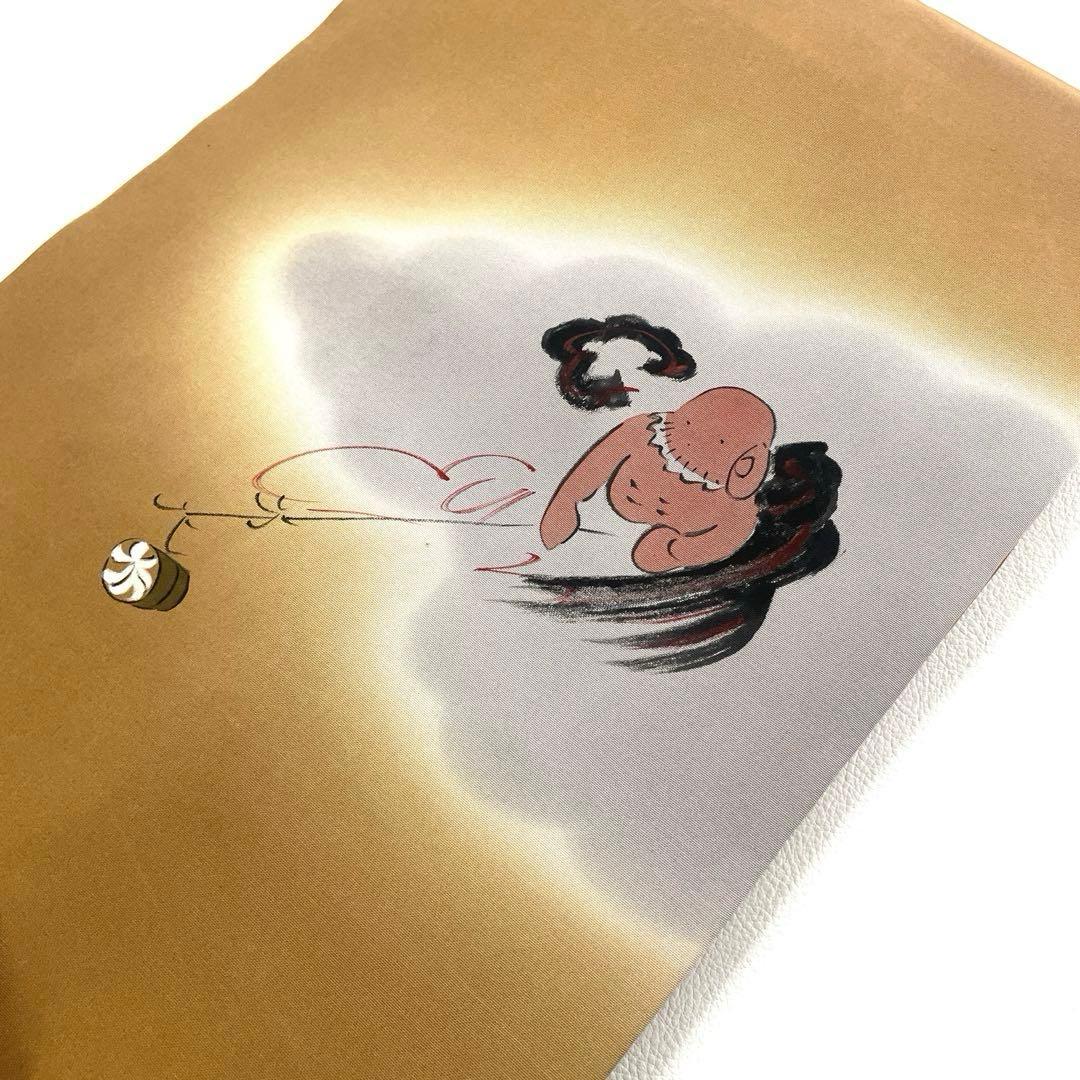 専用帯5091 ●高級 正絹 名古屋仕立て 名古屋帯 雷神 雷公の太鼓釣り