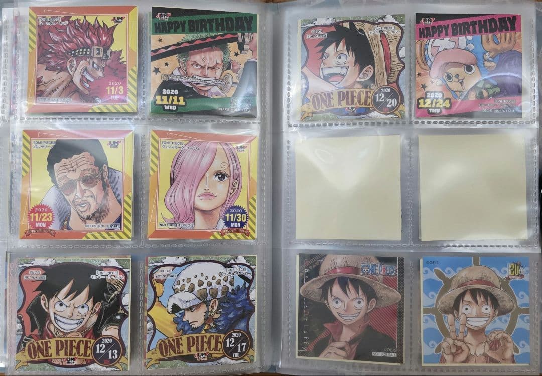 ワンピース　365日ステッカー　366日ステッカー　別種類ステッカーもあり