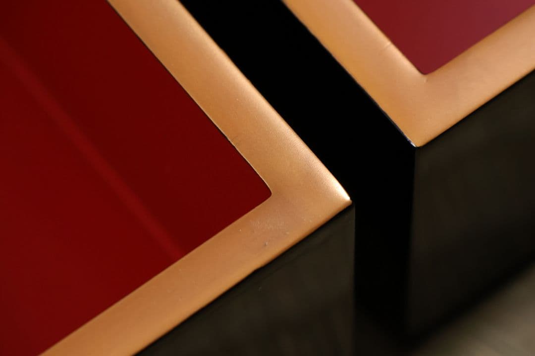 輪島塗 蒔絵家紋付 五段重 丸に笹竜胆 内朱塗 艶消 木製 重箱【MA744】