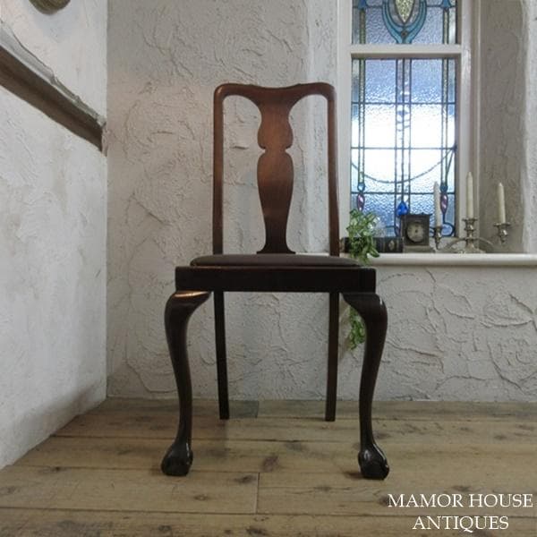 イギリス アンティーク 家具 ダイニングチェア 椅子 イス 英国 4164e