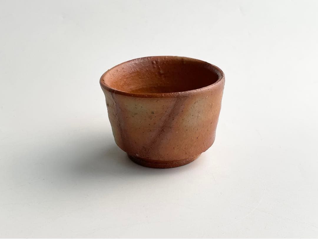 陶芸家　金重素山　備前　緋襷　盃　共箱　円山窯　金重陶陽