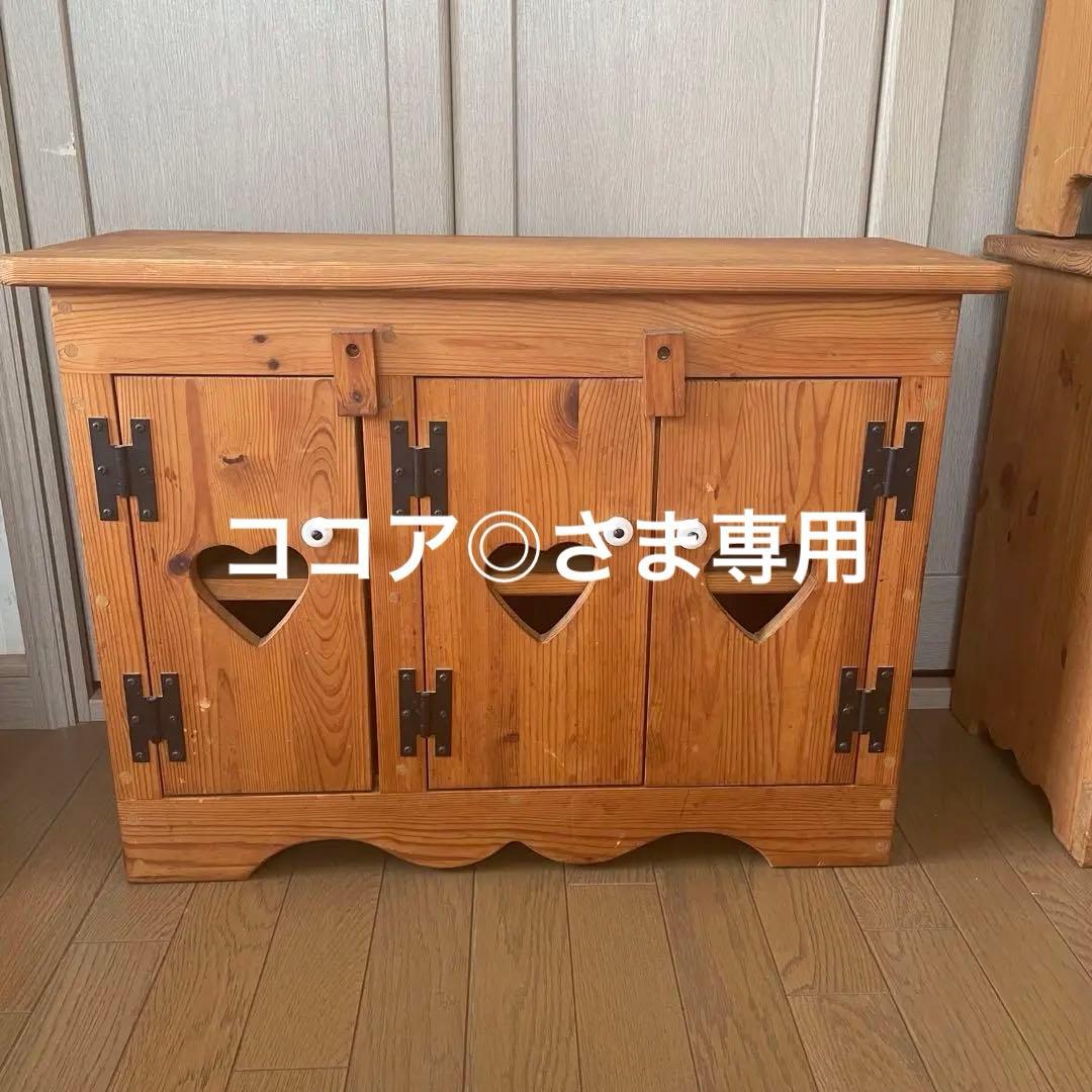 ココア◎used）カントリー家具　キャビネット　ローボード　テレビ台