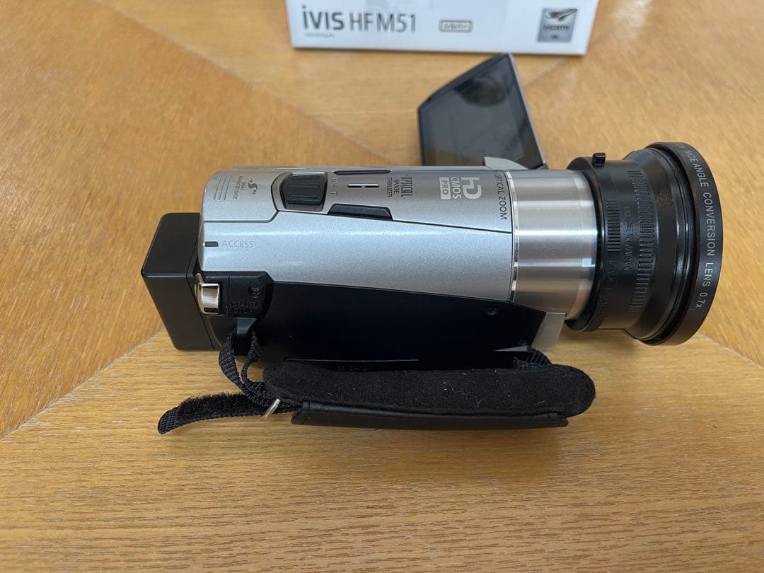 Canon iVIS HF M51 ビデオカメラ raynox 0.7倍レンズ