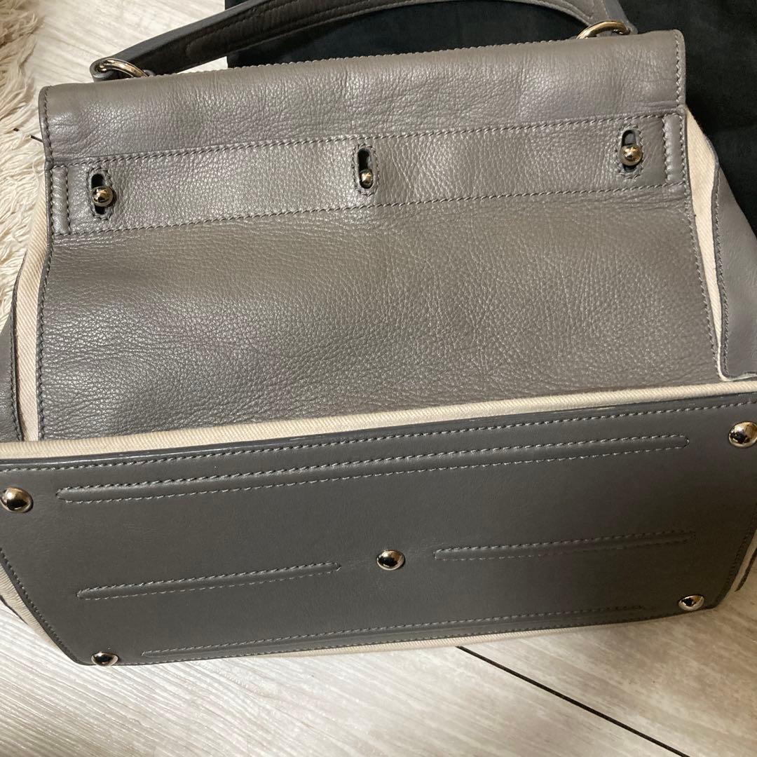 SAINT LAURENT グレー ハンドバッグ