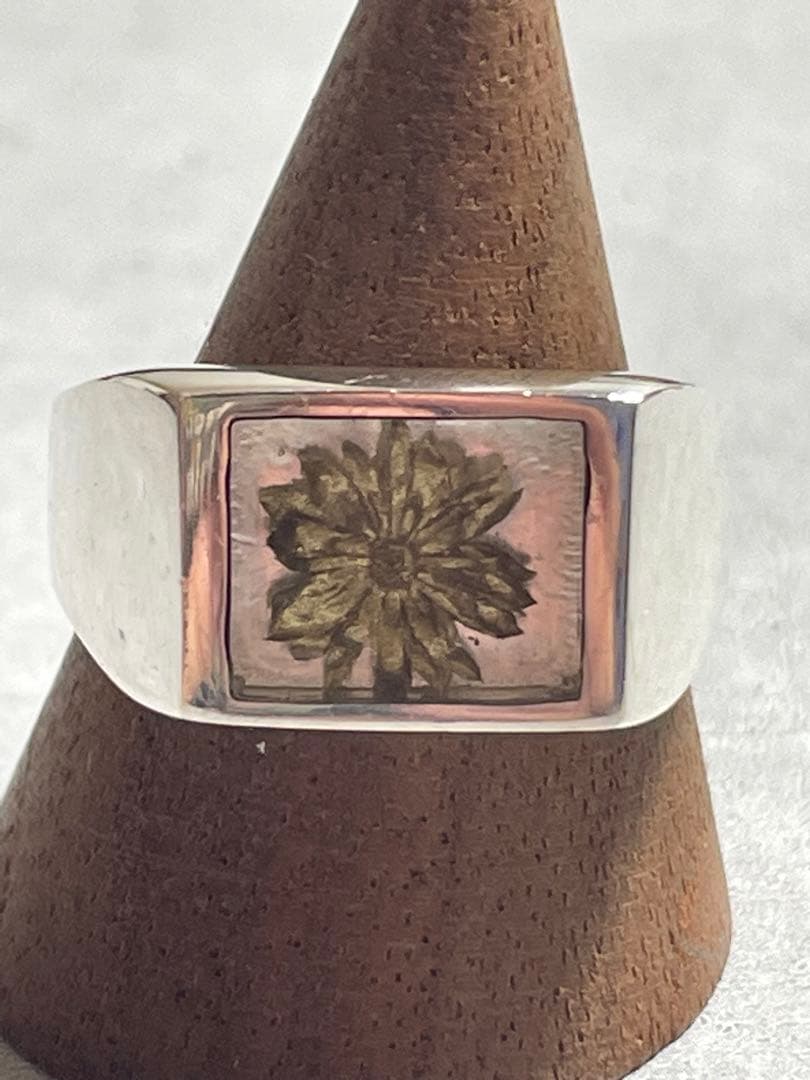 お*こ様 新作 XOLO Signet Ring Gold Flower リング