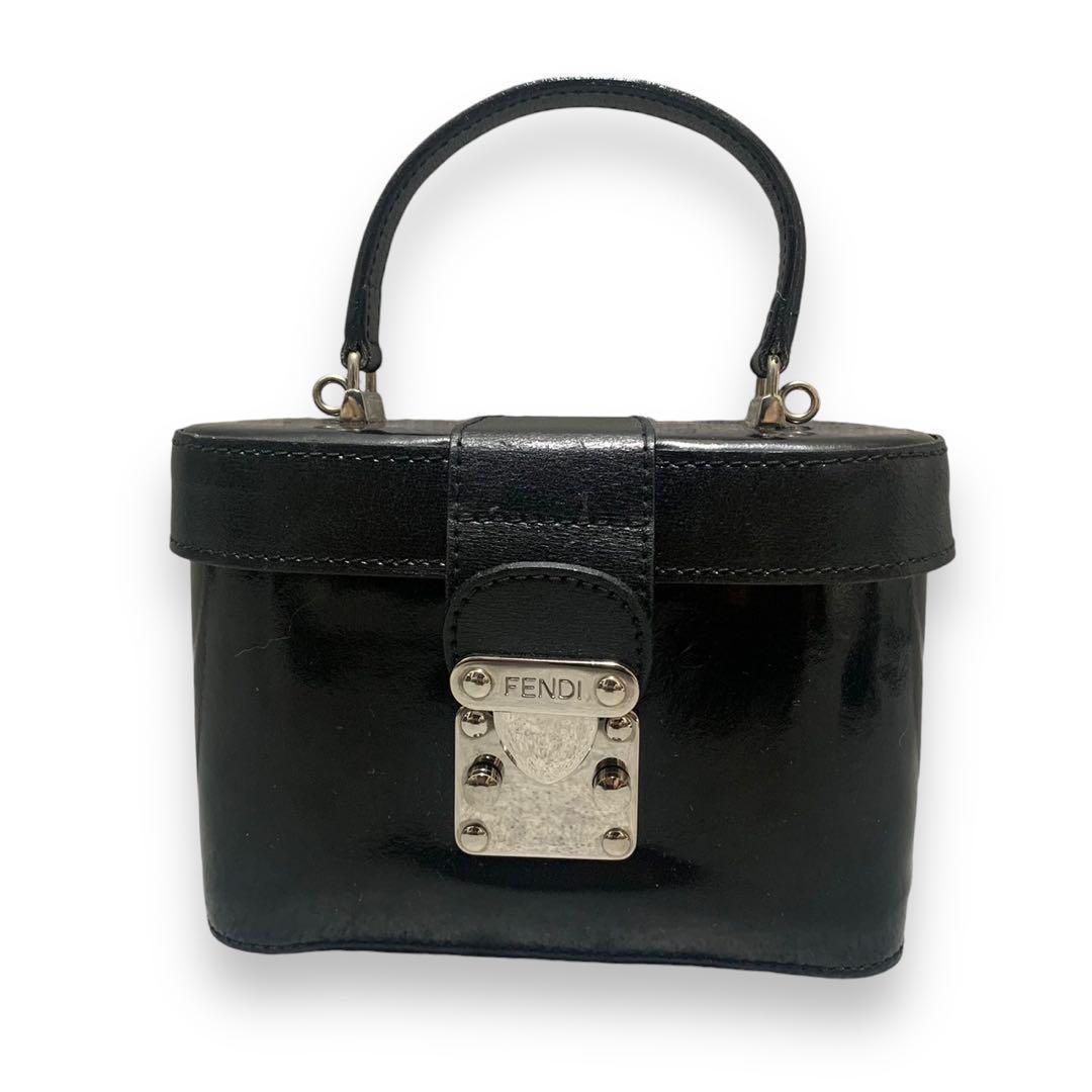希少 フェンディ FENDI バニティバッグ レザー 2way ハンドバッグ