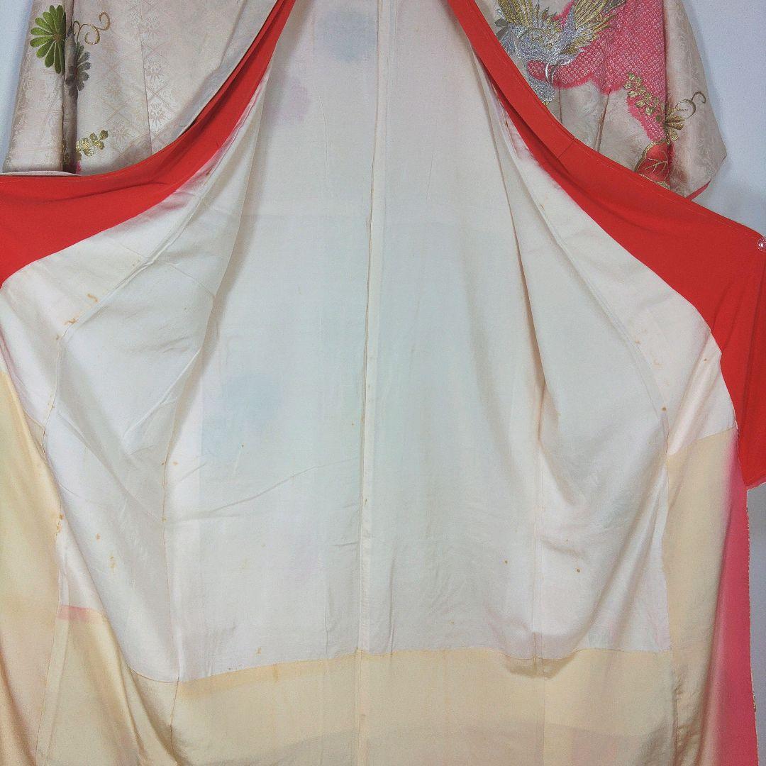 格安！　振袖フルセット　9点　成人式　結婚式　前撮り　白　ピンク　総刺繍　絞り柄