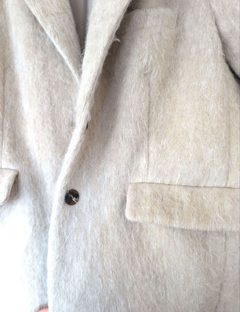 モヘアシャギージャケットコート-basementonline