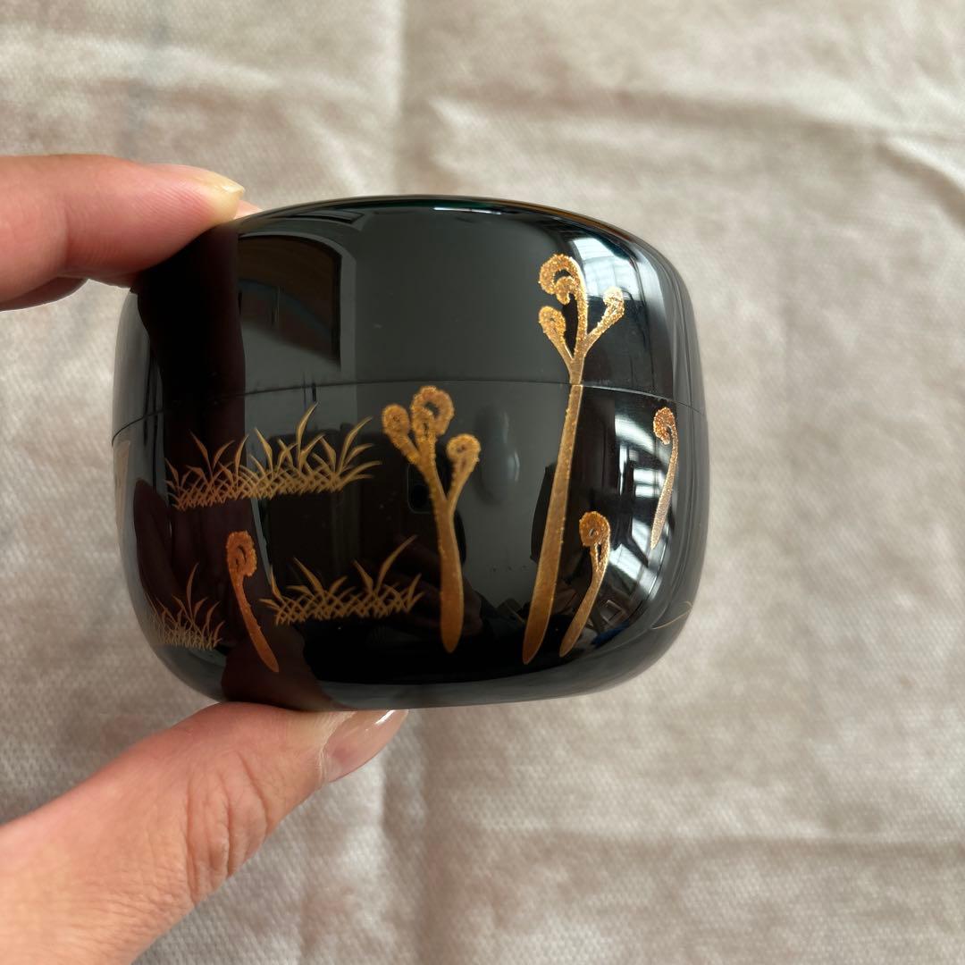 茶道具 棗　高崎秋峰　つくし　蕨　輪島塗