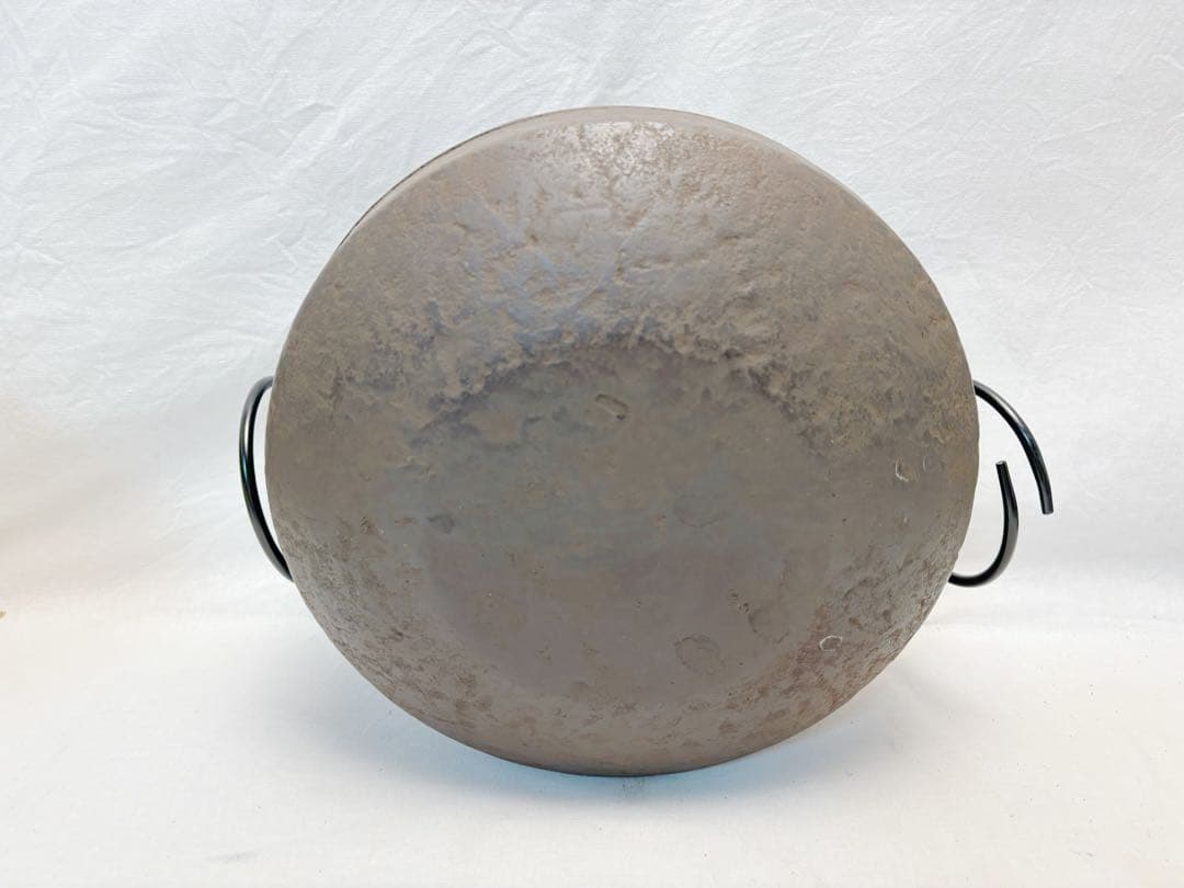 茶道具 織部 紅鉢型 野々田商店製電熱器 松地紋釜 敷板付 2点セット 紙箱