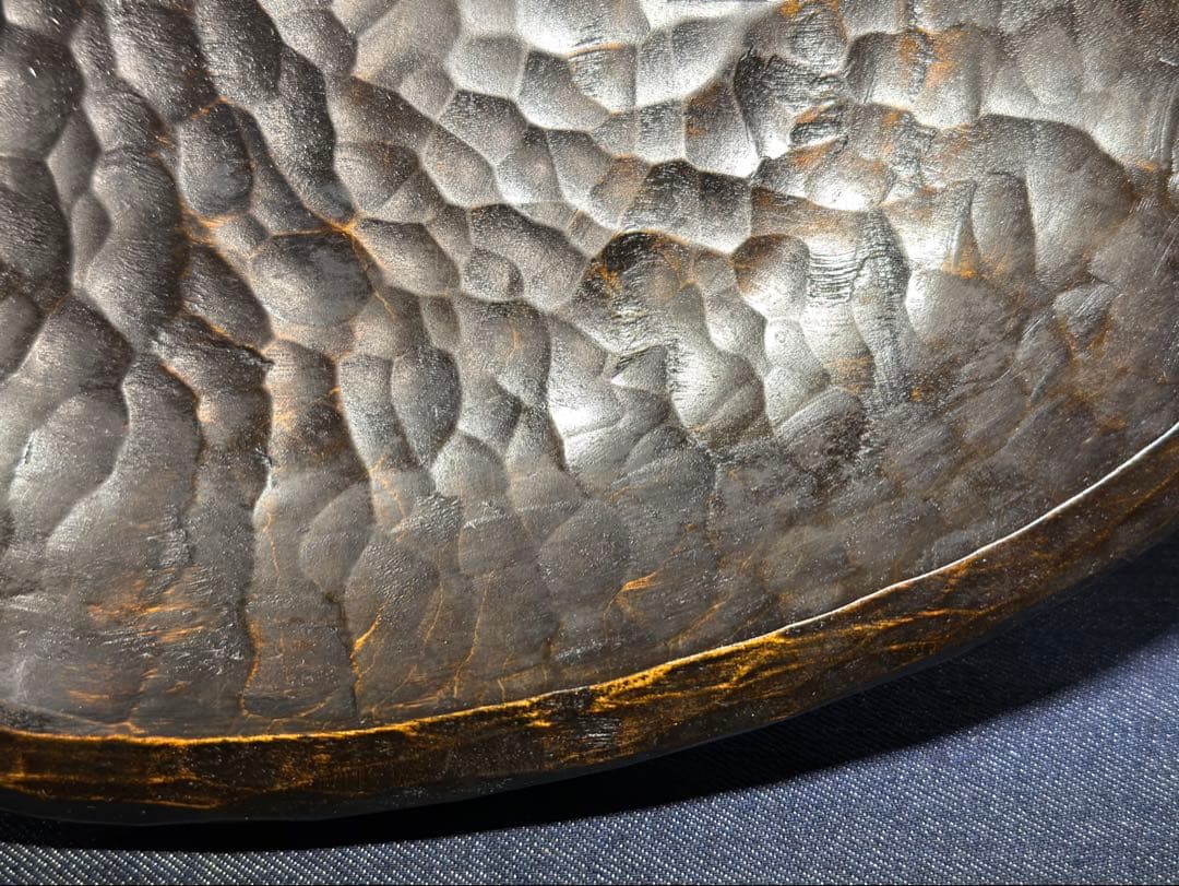 稀少★老松 古材 刳り貫き 楕円盆 煎茶道具 詫び寂 銘入り 33cm 職人技