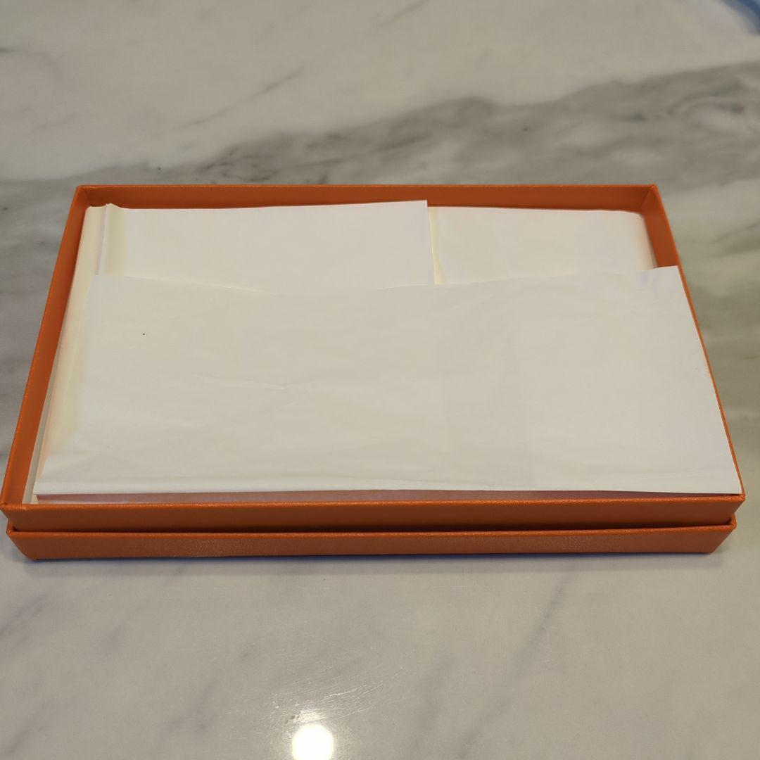 エルメス　ベアン2PLIS オレンジ&ブラウン□M刻印2009 シルバー金具