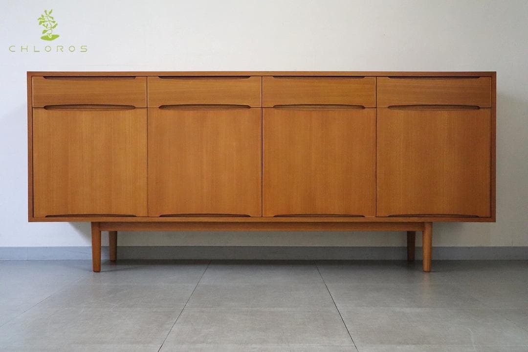 クロロス ワイド キャビネット サイドボード リビングボード チーク材 北欧