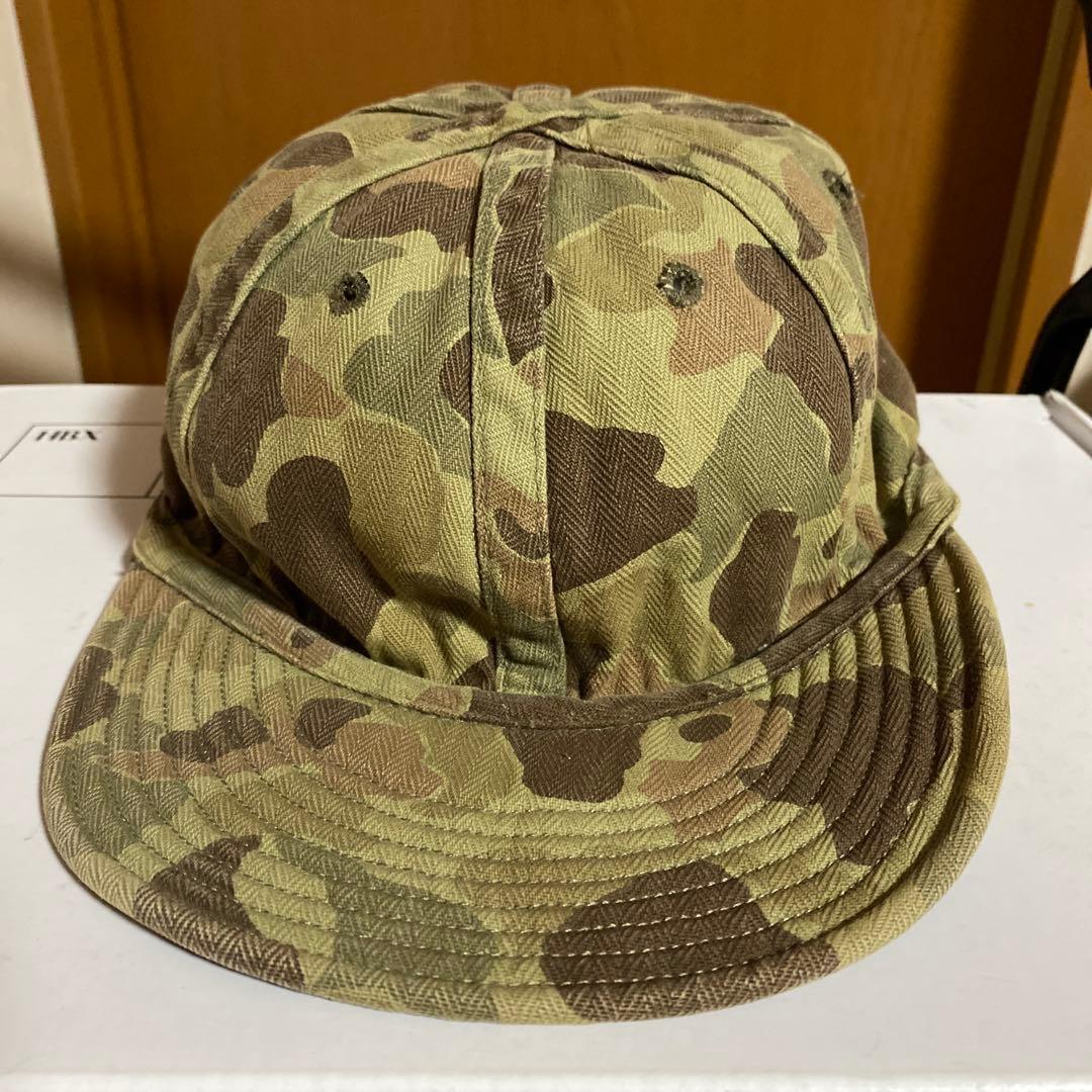 RRL ダブルアールエル カモフラージュキャップ ロゴプリント入り 美中古正規品