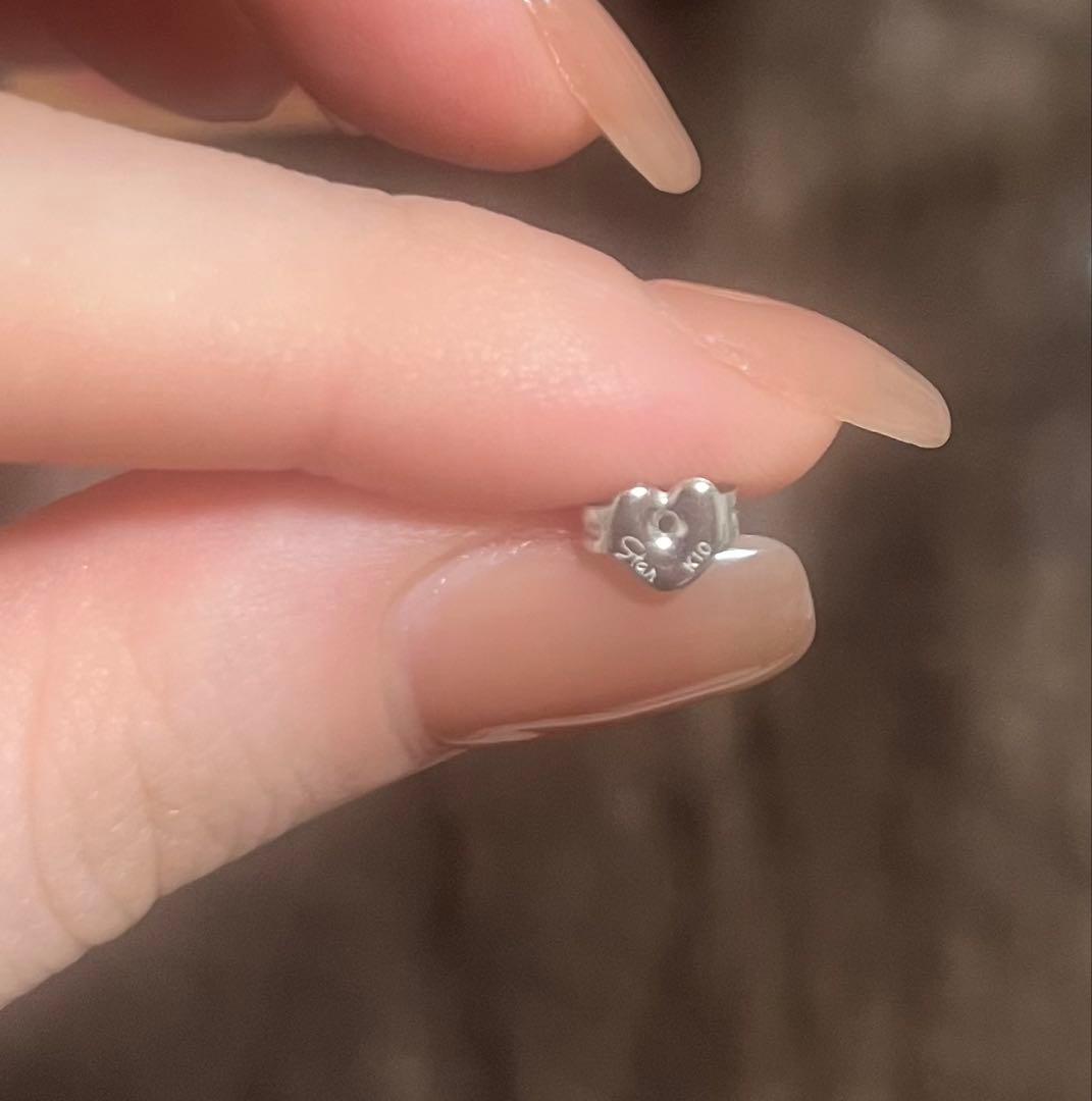 【保証書あり】K10 ピアス PRISM シルバー